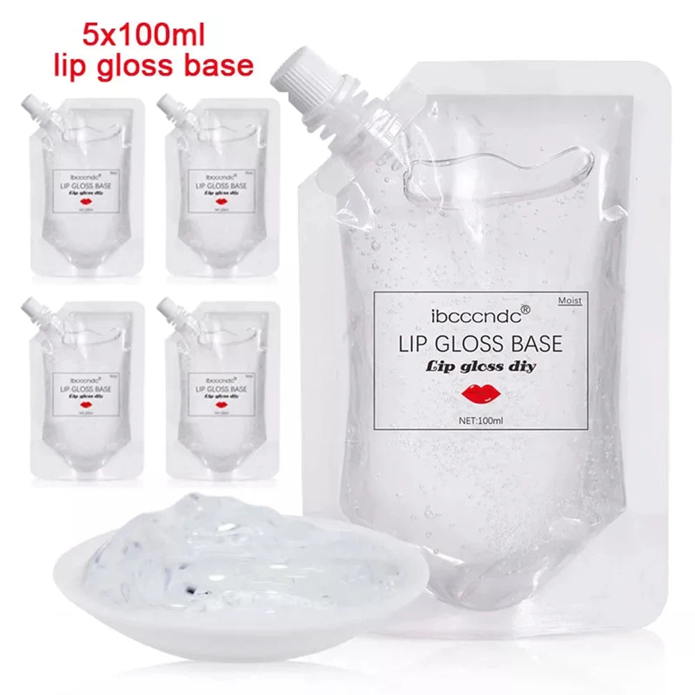 Non-stick Clear Lip Gloss Base Lipstick Lip Gloss Base Gel Moisturizing Matte Lip Glaze Material Odorless for DIY Peaceful Pleasures Health and Wellness