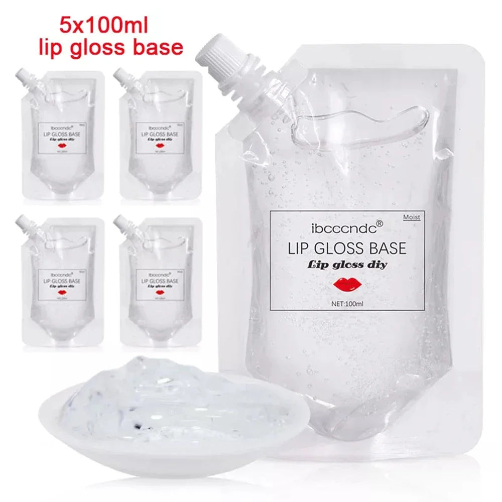 DIY Clear Lip Gloss Base Gel – Moisturizing & Odorless 5×100ml