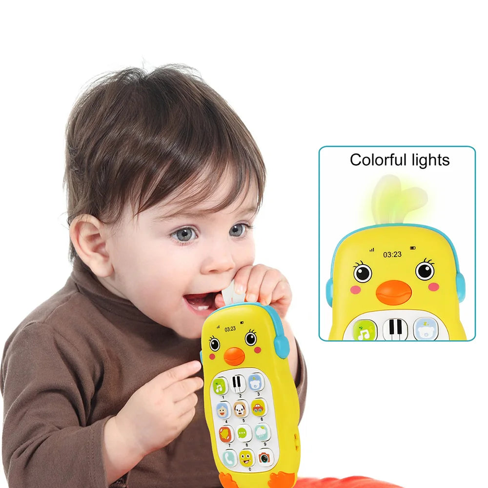 Baby Musical Mobile Phone Cartoon Teether Sound Light Telephone