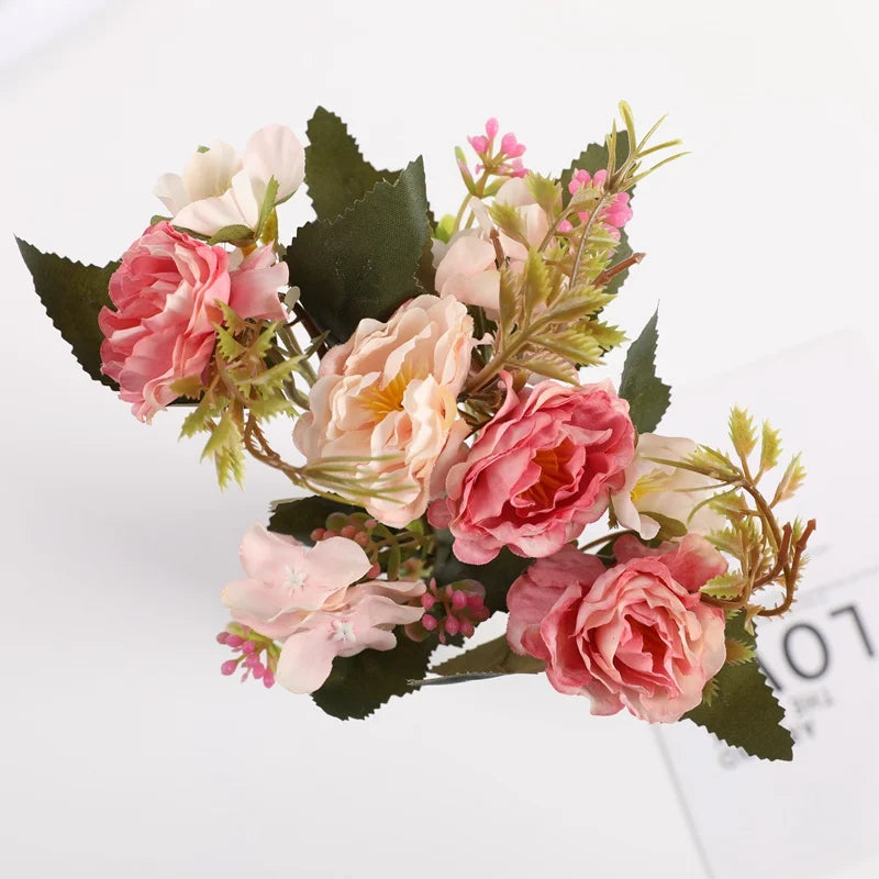 Artificial Silk Rose Bouquet | Wedding & Home Décor Gift