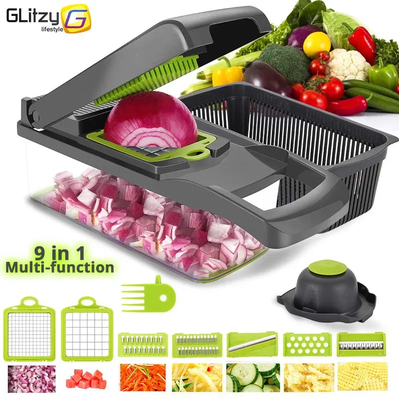 Vegetable Chopper Multifunctional Grater Cutter Kitchen Tools Peaceful Pleasures Health and Wellness
