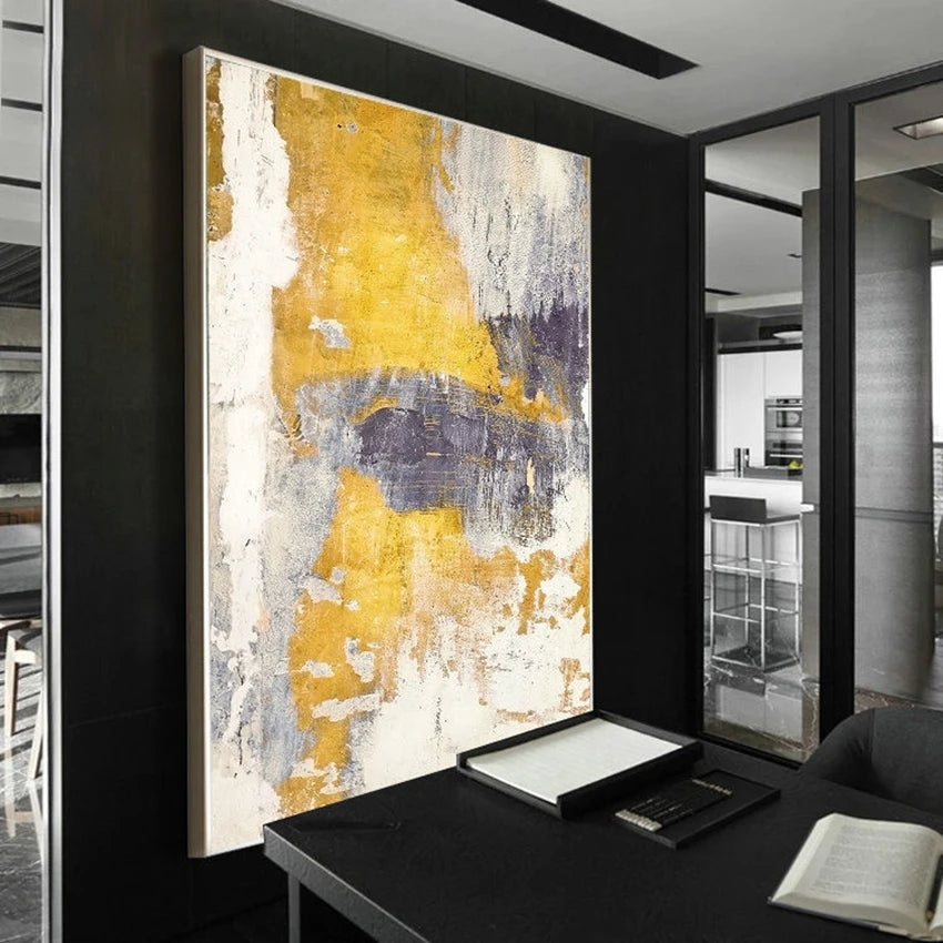 Amazing Abstract Canvas Handmade Oil Painting Custom Large Size Home Decor Hanging Poster Living Room Restaurant Entrance Mural Peaceful Pleasures Health and Wellness