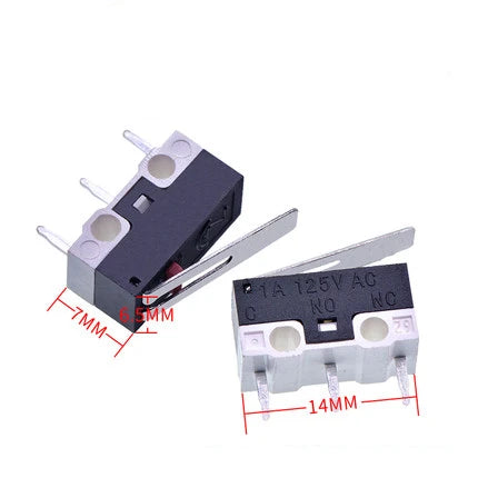 5Pcs Micro Limit Switch Momentary Push Button Switch 1A 125V AC Mouse Switch 3Pins Long Handle Roller Lever Arm SPDT 12*6*6mm Peaceful Pleasures Health and Wellness 16mm Lever