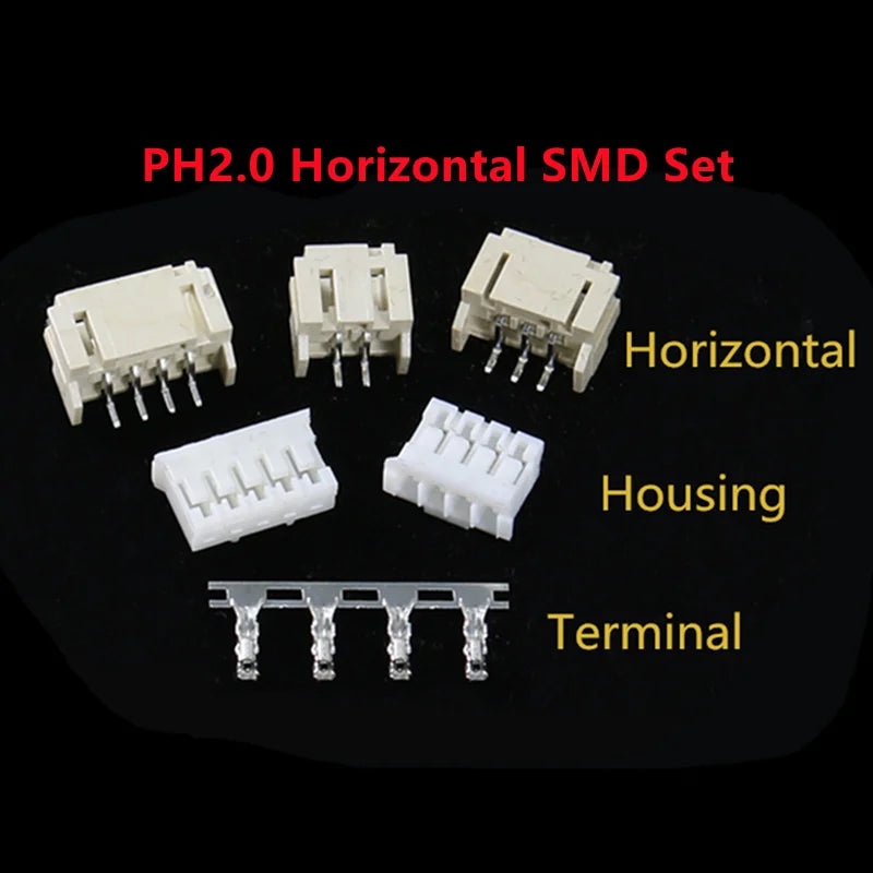 10sets SH1.0 JST1.25 PH2.0 XH2.54 SH/JST/ZH/PH/XH Horizontal / Vertical SMD Pin Header + Housing + Terminal Set 2.54mm Peaceful Pleasures Health and Wellness