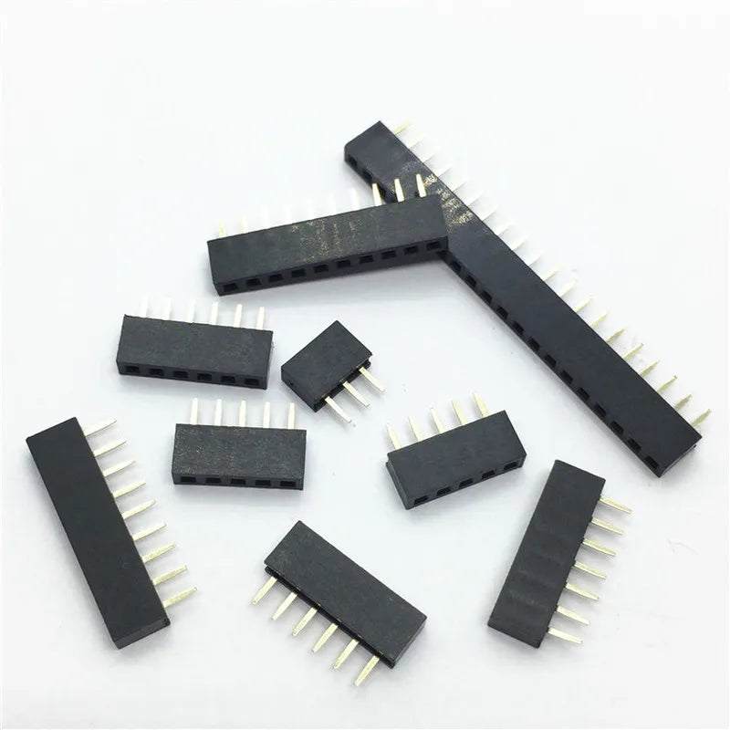 10PCS 2.0mm Female Single Row Pin Header 2/3/4/5/6/7/8/9/10/11/12/13/14/15/16/20/40P 2.0 Stright Pin Strip PCB Connector Peaceful Pleasures Health and Wellness 2P