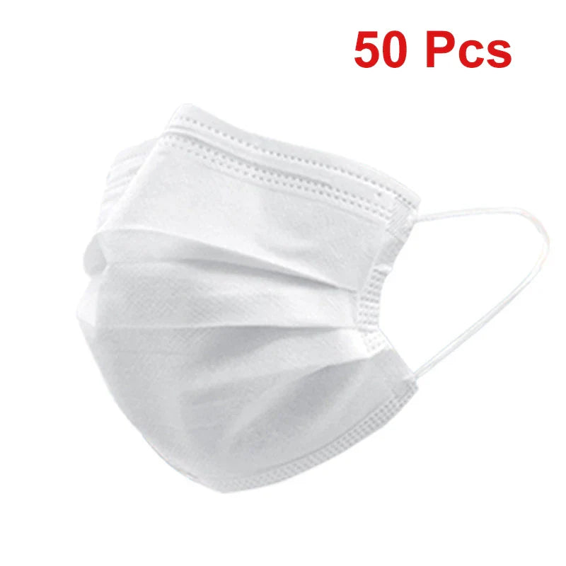 Black Disposable 3-Layer Face Masks – Melt-Blown Earloop