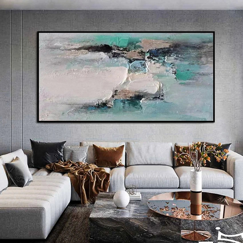 Oil Painting On Canvas Handmade Abstract Home Decor Salon Art Hanging Poster Living Room Bedroom Restaurant Sofa Interior Mural Peaceful Pleasures Health and Wellness No frame 90cmx180cm