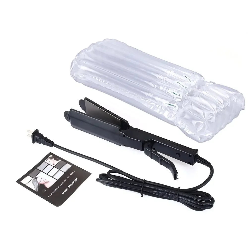 Professional Titanium Alloy Hair Straightener Wide Plate Flat Iron Temperature Adjustable with Venting Hole Straightening Iron Peaceful Pleasures Health and Wellness no box US China Mainland