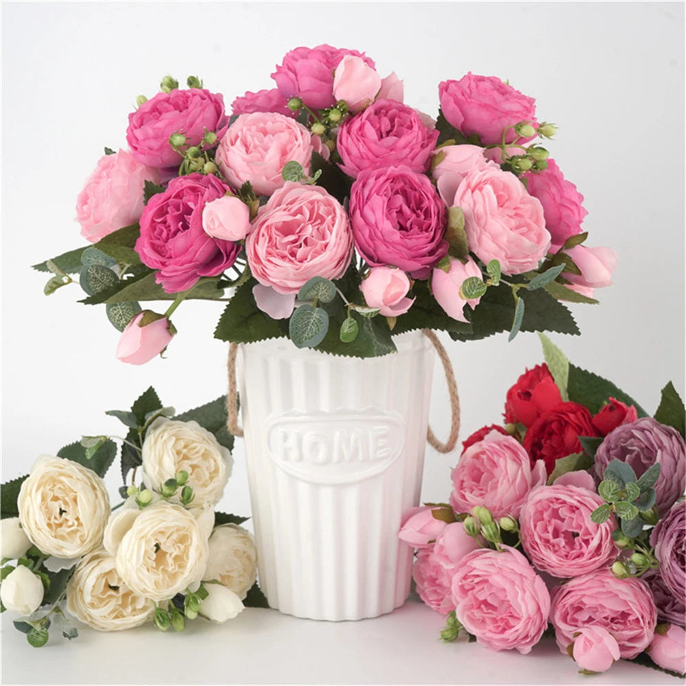 30cm Silk Peony Artificial Flowers | Wedding & Home Décor