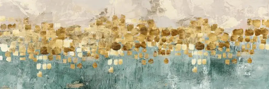 Modern Abstract Oil Painting Poster and Print Landscape Wall Art Original Design Canvas Painting Picture for Living Room Decor Peaceful Pleasures Health and Wellness PC8989 70x210cm No Frame