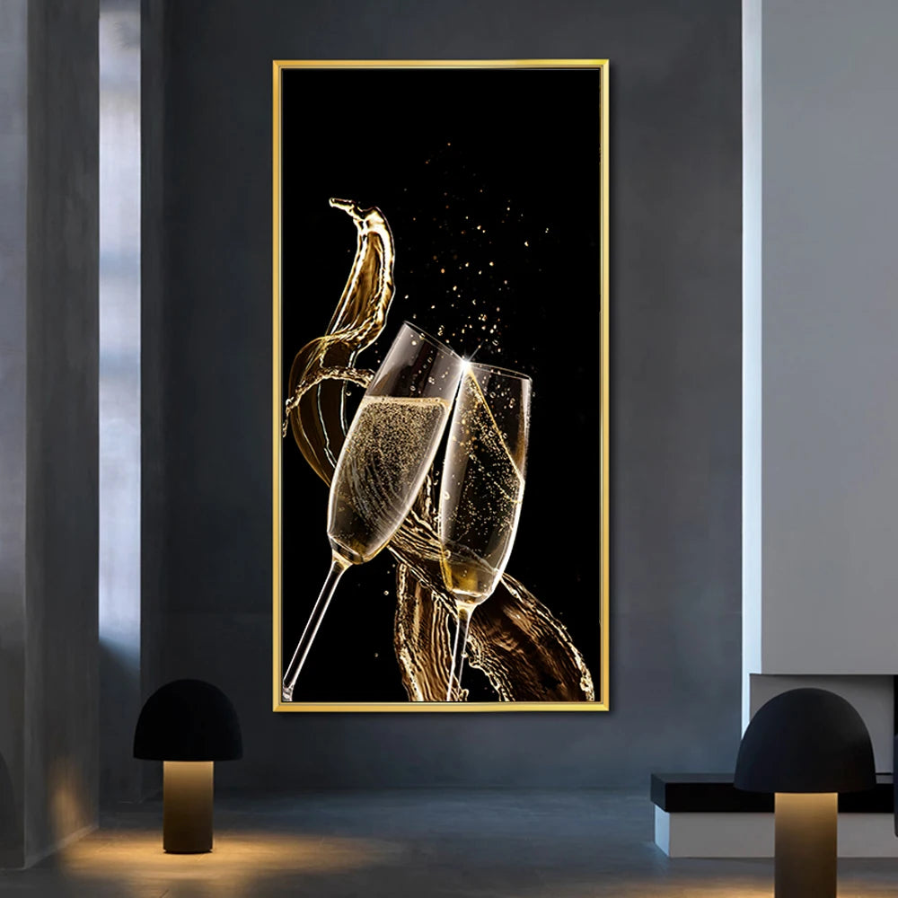 Abstract Golden Leaves and Flower Tree Oil Painting on Canvas Posters and Prints Wall Art Pictures for Living Room Cuadros Decor Peaceful Pleasures Health and Wellness