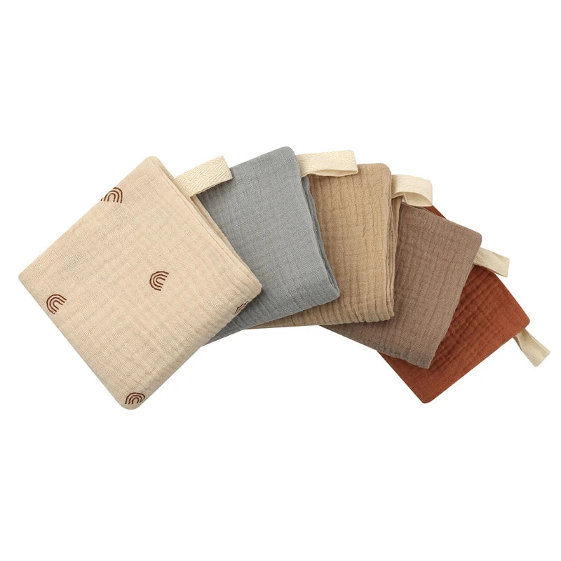 5-Pack Baby Cotton Gauze Washcloths – Soft Burp Cloths & Face Towels