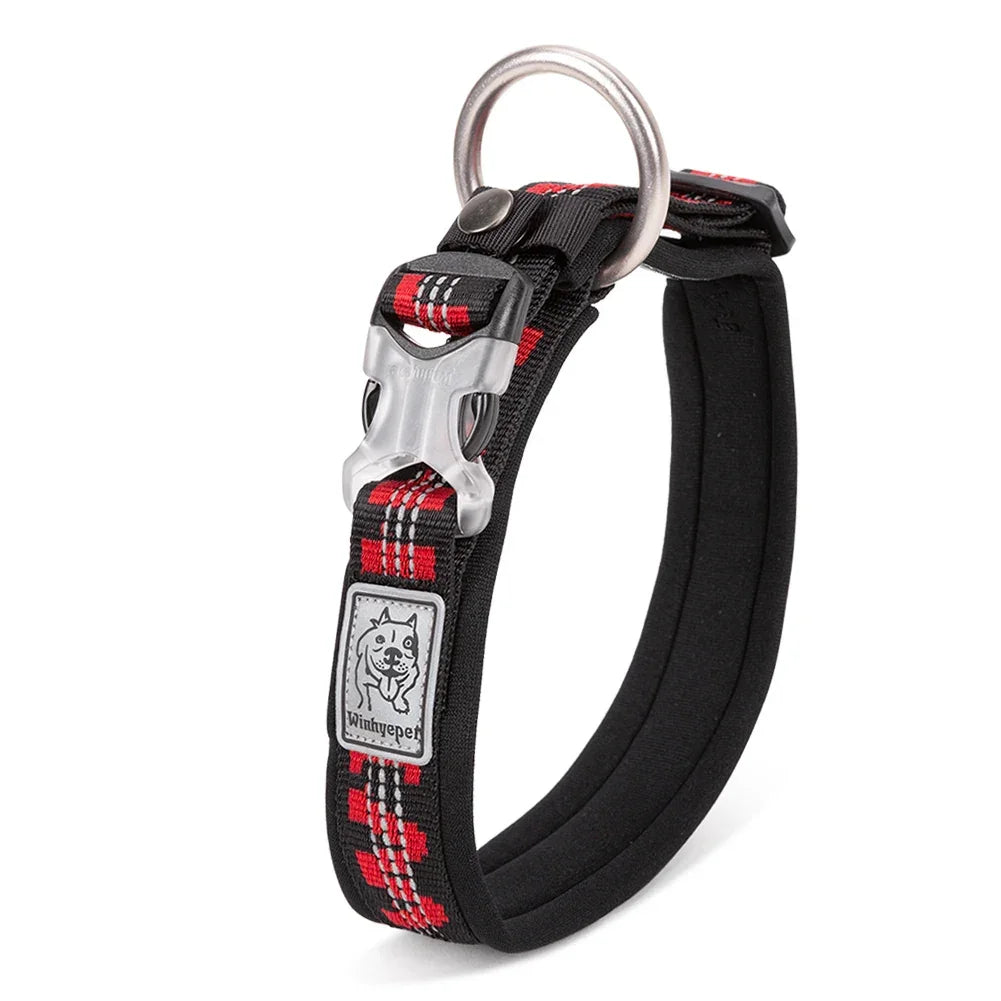 Truelove Neoprene Padded 3M Reflective Dog Collar – YC1854 Peaceful Pleasures Health and Wellness Black XS spain