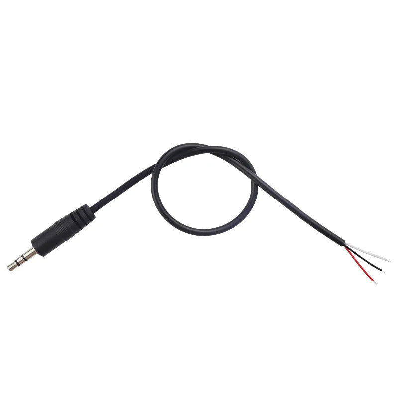 1/2/5/10Pcs 3.5mm Audio Cable Connector 3 4 Pole Mono Stereo Male Plug Female Jack Extension Wire AUX Headphone DIY Repair 30cm Peaceful Pleasures Health and Wellness 3 Core Male 30cm 1PCS