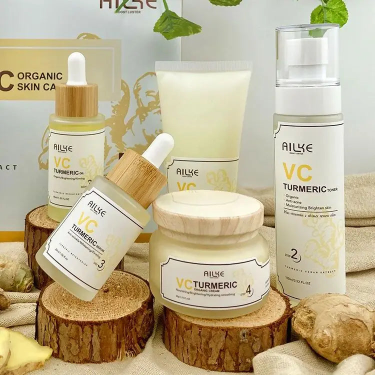 AILKE Turmeric Vitamin C 5-in-1 Skin Care Set | Brightening Kit