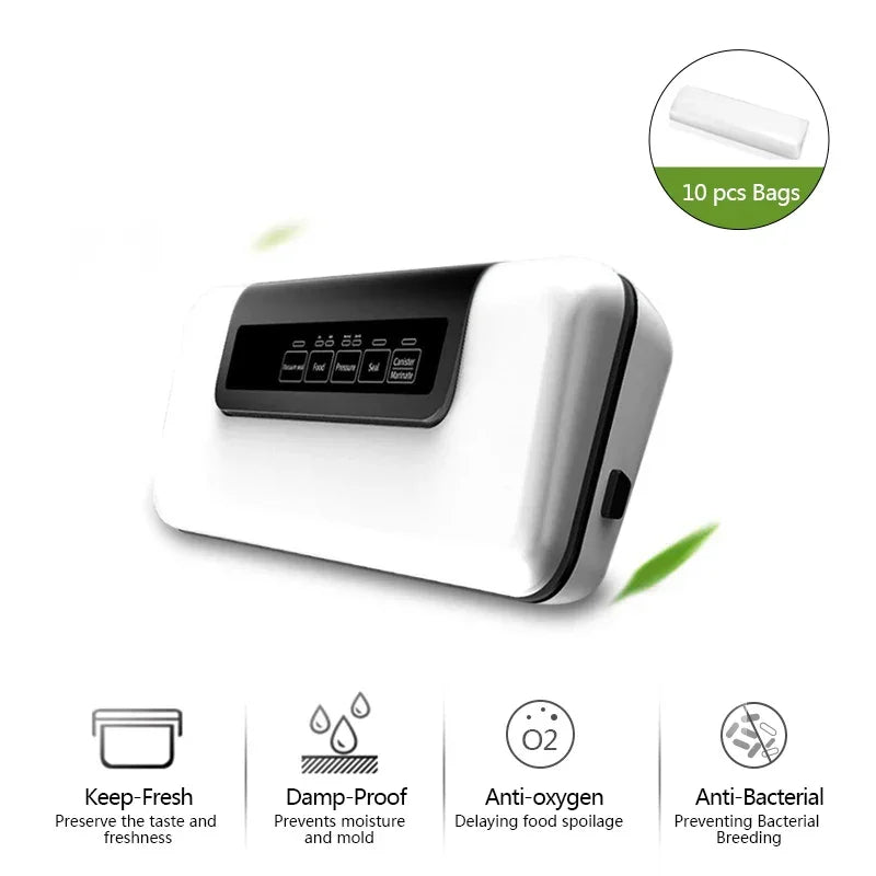 BioloMix Vacuum Sealer – Dry & Wet Food Saver with 10 Bags Vacuum Sealer BioloMix