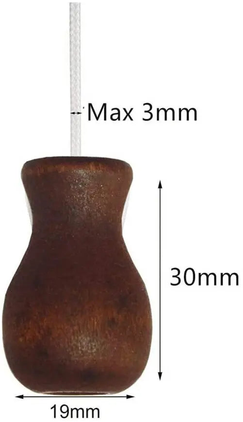 12pcs Brown Wood Tassel for Window Blinds White Cord Knobs Wooden Hanging Ball Pulls for Curtain Craft Peaceful Pleasures Health and Wellness