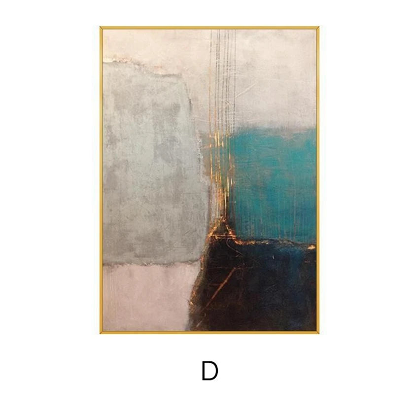 Nordic Minimalist Abstract Handmade Canvas Oil Painting Wall Decor Art Hanging Picture Poster Living Room Bedroom Hotel Mural Peaceful Pleasures Health and Wellness