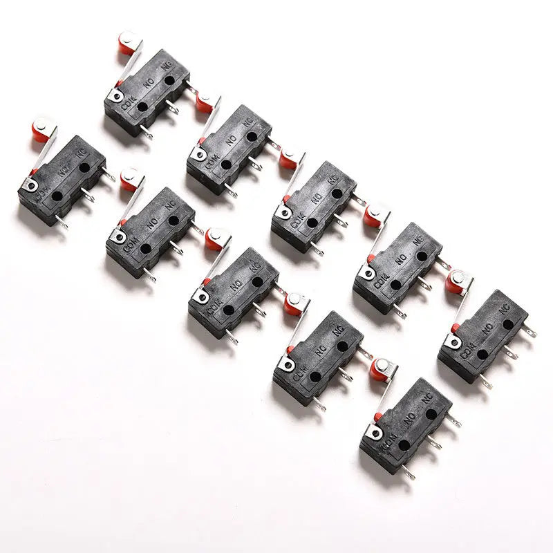 10pcs KW12-3 Roller Lever Micro Limit Switch PCB NO/NC 5A