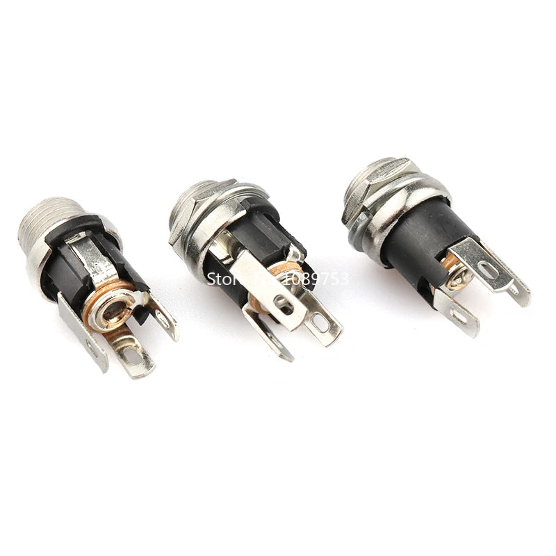 10pcs 5.5x2.1mm 5.5x2.5mm DC Socket With Nut DC Power Jack Socket Female Panel Mount Connector DC025 DC-025 Peaceful Pleasures Health and Wellness