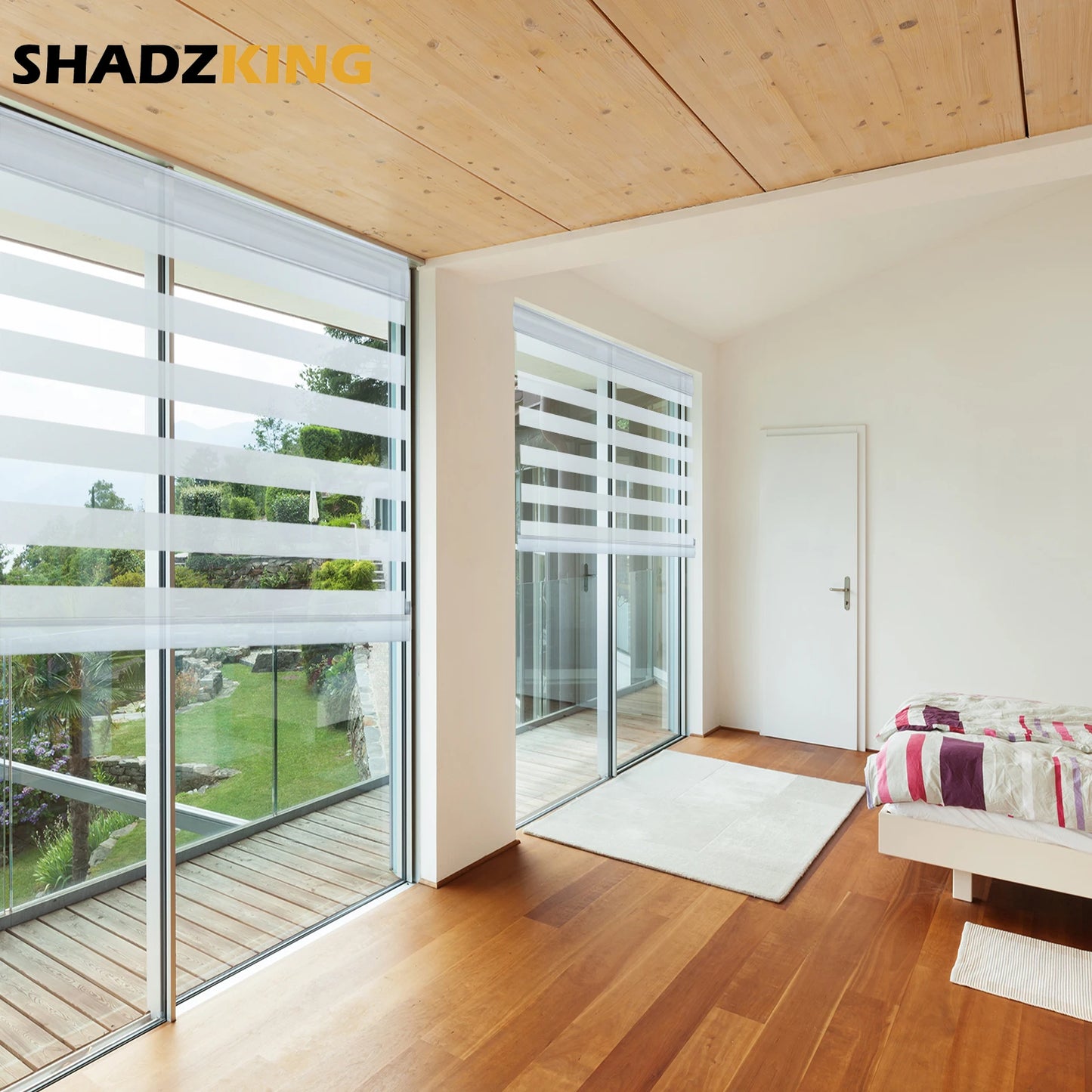 Motorized Zebra Blinds – Day & Night Custom Roller Shades