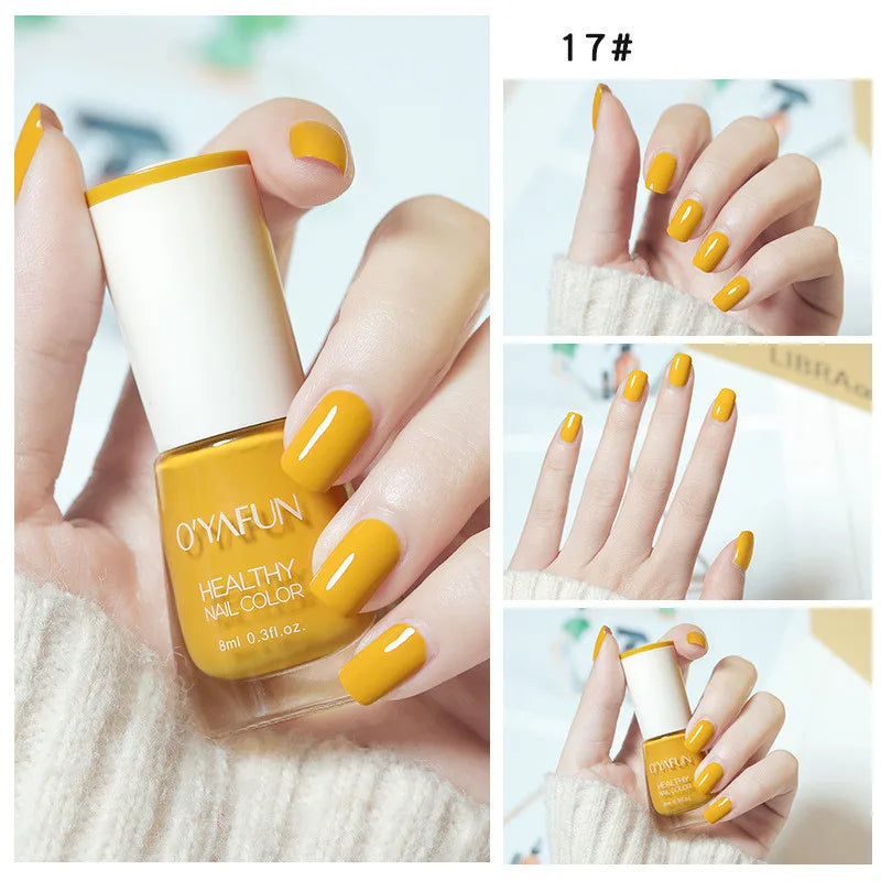 Quick-Dry Tearable Nail Polish | Glitter Matte Waterproof 40 Colors