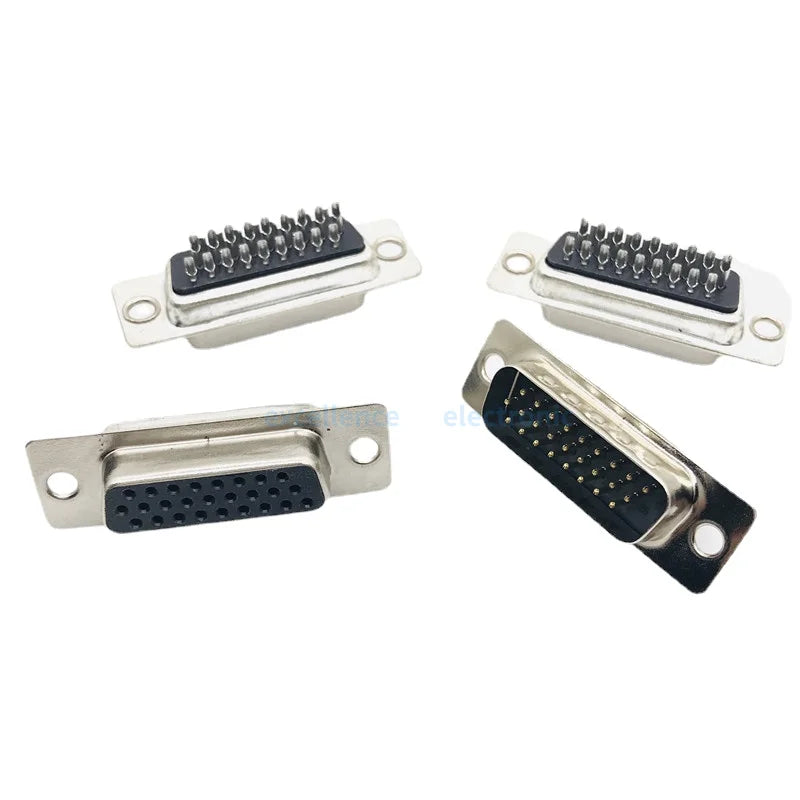 5pcs DB26 26 Pin HDB26 Male Female 3 Rows Solder Type D-Sub Connector Socket Adapter Peaceful Pleasures Health and Wellness