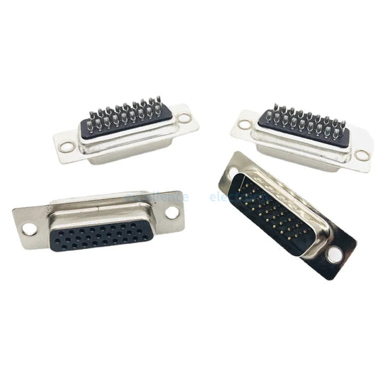 5pcs DB26 26 Pin HDB26 Male Female 3 Rows Solder Type D-Sub Connector Socket Adapter Peaceful Pleasures Health and Wellness