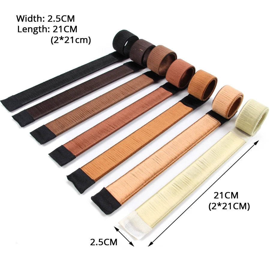 Girls Bun Filler Hair Hairstyle Tools Donut Hair Bun Maker Curly Hair Brown Black White Hair Bun Donut Silk Pro Hairdress Tools Peaceful Pleasures Health and Wellness