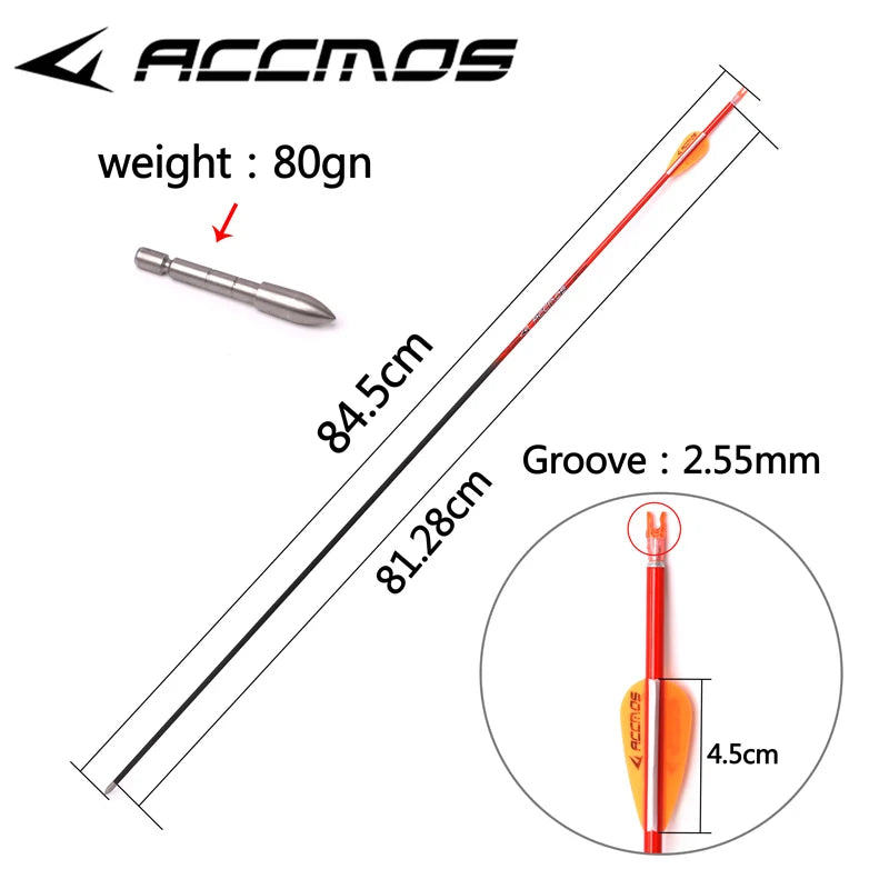 12ps ID Pure Carbon Arrow Spine 400 500 600 700 800 900 1000Archery