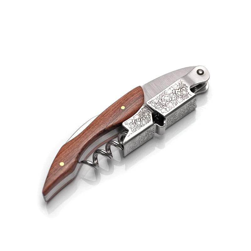 Wine Opener, Professional Waiters Corkscrew, PU Bag, Bottle Opener and Foil Cutter Gift for Wine Lovers Peaceful Pleasures Health and Wellness B
