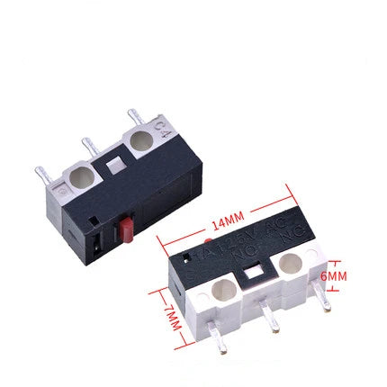 5Pcs Micro Limit Switch Momentary Push Button Switch 1A 125V AC Mouse Switch 3Pins Long Handle Roller Lever Arm SPDT 12*6*6mm Peaceful Pleasures Health and Wellness NO-NC