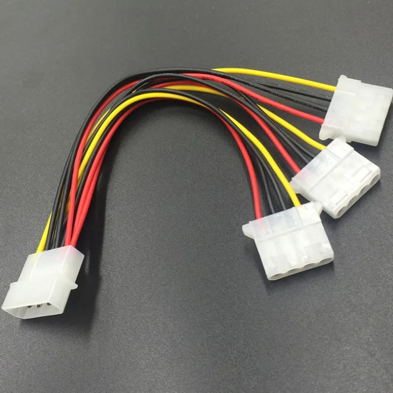 10/5/2/1PCS 4Pin IDE Power Cables 4 Pin Molex Male To 3 Port Molex IDE Female Power Supply Splitter Adapter Cable 20cm 22AWG Peaceful Pleasures Health and Wellness