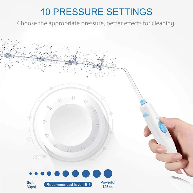 600ML Water Flosser Oral Irrigator | 8 Tips & 10 Pressures