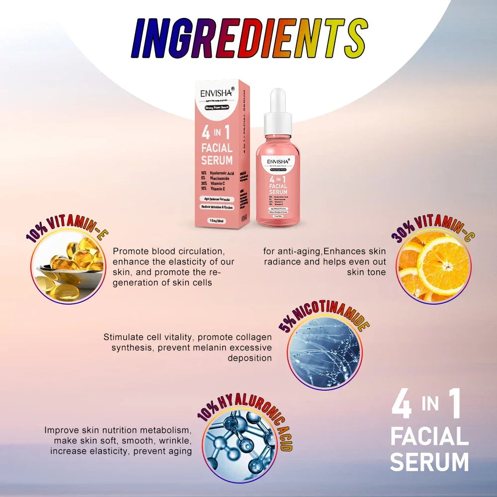 ENVISHA Facial Serum – Hyaluronic Acid, Niacinamide & Astaxanthin Peaceful Pleasures Health and Wellness