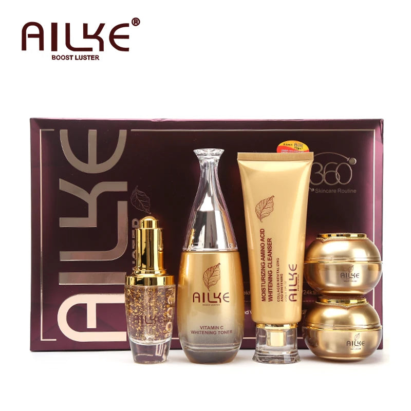 AILKE 24K Gold Collagen Brightening Face Care Set | All Skin Types
