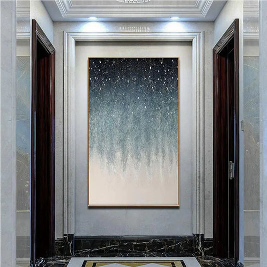 Handmade Vast Starry Sky Canvas Oil Painting Abstract Vertical Version Frameless Wall Decoration Poster For Living Room Bedroom Peaceful Pleasures Health and Wellness