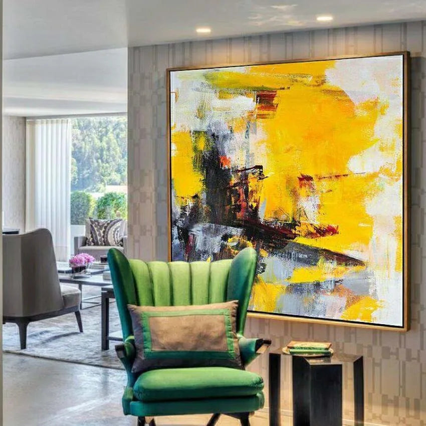 Handmade Canvas Oil Painting Frameless Abstract Art Home Decor Salon Hanging Poster Acrylic Raw Living Room Bedroom Restaurant Peaceful Pleasures Health and Wellness