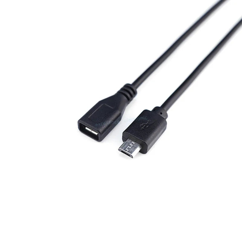 1pcs Micro USB 2.0 Female Jack Android Interface 4 Core 2 Core Male Female Power Data Charge Cable Cord Connector 30CM Cable Peaceful Pleasures Health and Wellness
