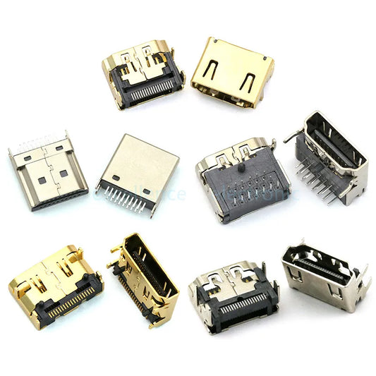 5pcs HDMI HD Interface Connector SMD 19 Pin 19P Vertical Right Angle HDMI Socket Surface Mound PCB Receptacle Peaceful Pleasures Health and Wellness