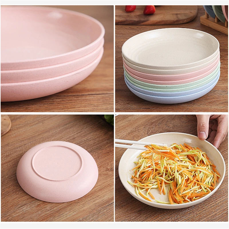 Hot Sale 8-inch Plate Fruit Dish Dessert Tableware Popular Salad Plate Sushi Spaghetti Steak Salad Container Creative Fruit Dish