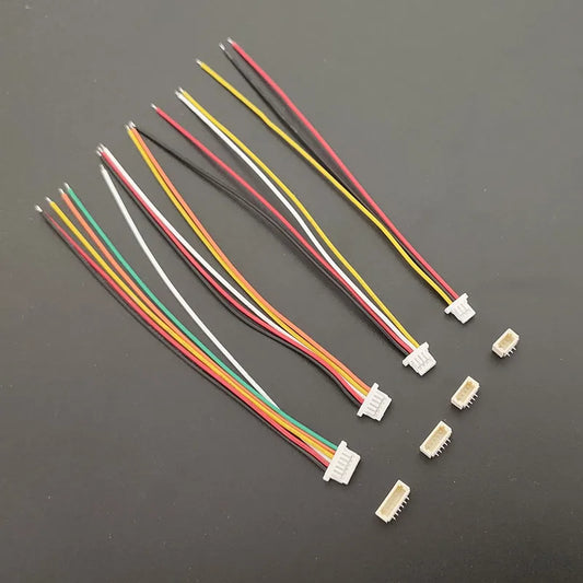 10 SETS Mini Micro SH 1.0 2Pin 3/4/5/6/12P JST Male & Female PCB Connector with Wires Cables 100MM Peaceful Pleasures Health and Wellness 2Pin