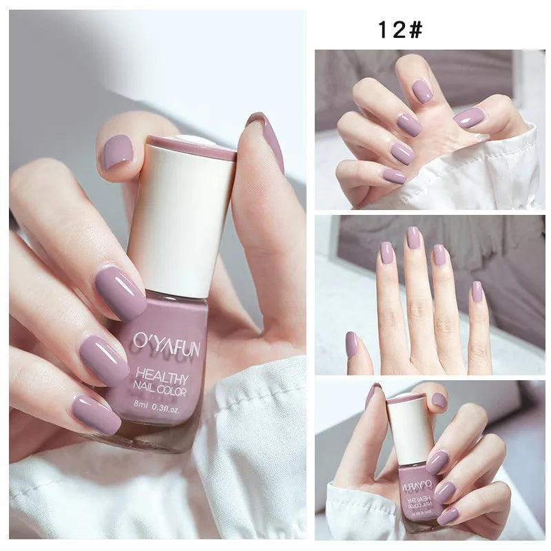Quick-Dry Tearable Nail Polish | Glitter Matte Waterproof 40 Colors