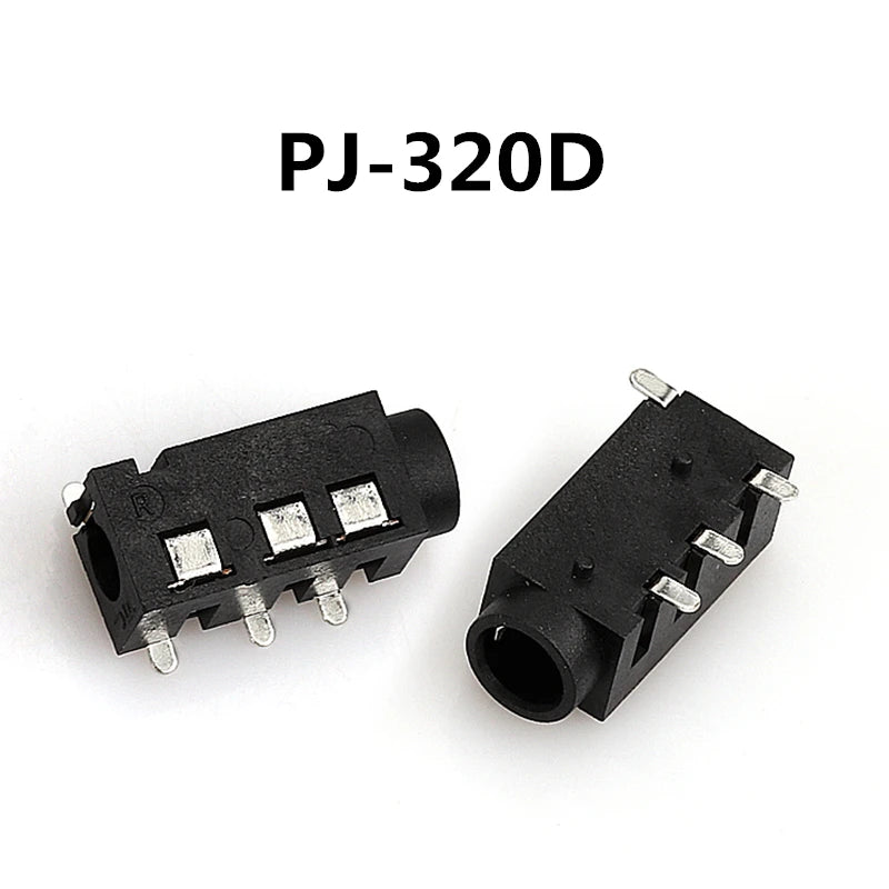10pcs Headphone Jack 3.5mm PJ PJ313 PJ320 PJ325 PJ326 PJ327 PJ358 PJ392 PJ342 Audio and Video Female Dual Channel Stereo Jack Peaceful Pleasures Health and Wellness PJ-320D