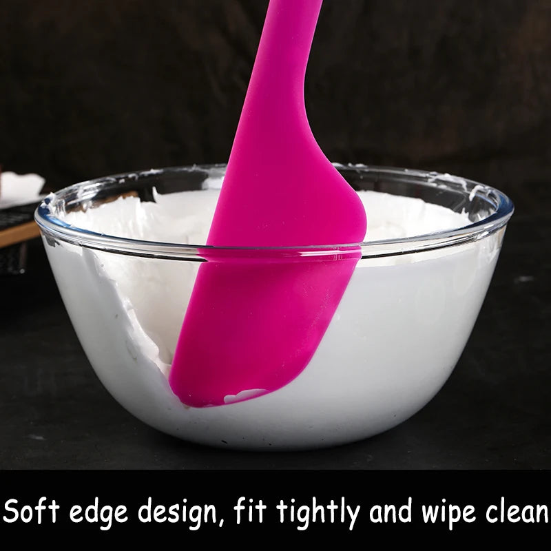 Flexible Silicone Cake Spatula & Baking Scraper | Butter Spreader, Batter Mixer & Cake Tool – Random Color