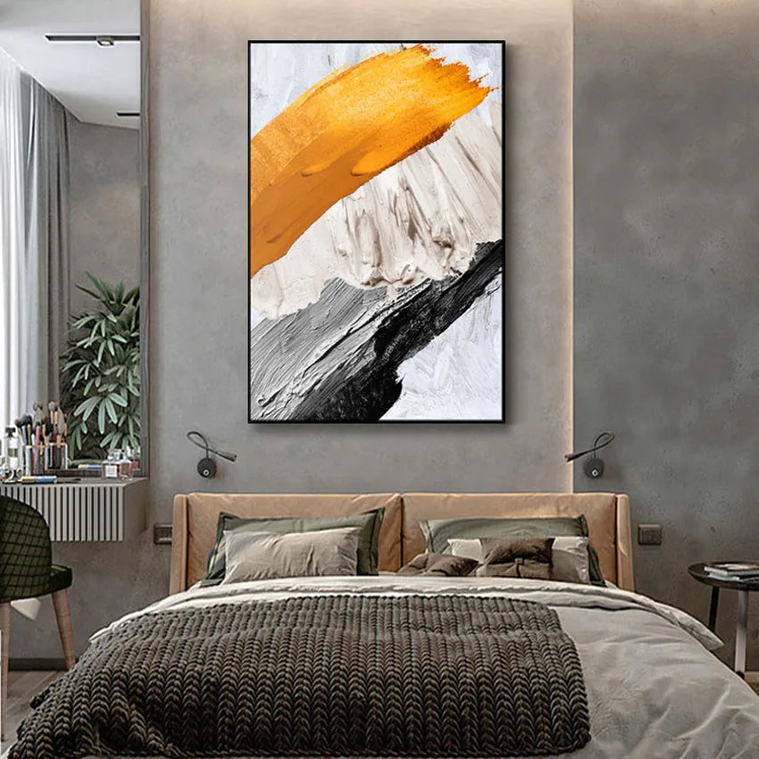 Exquisite Modern Art Pictures Wall Decoration 100% Handmade Canvas Oil Painting Living Room Hotel Restaurant Hanging Painting Peaceful Pleasures Health and Wellness