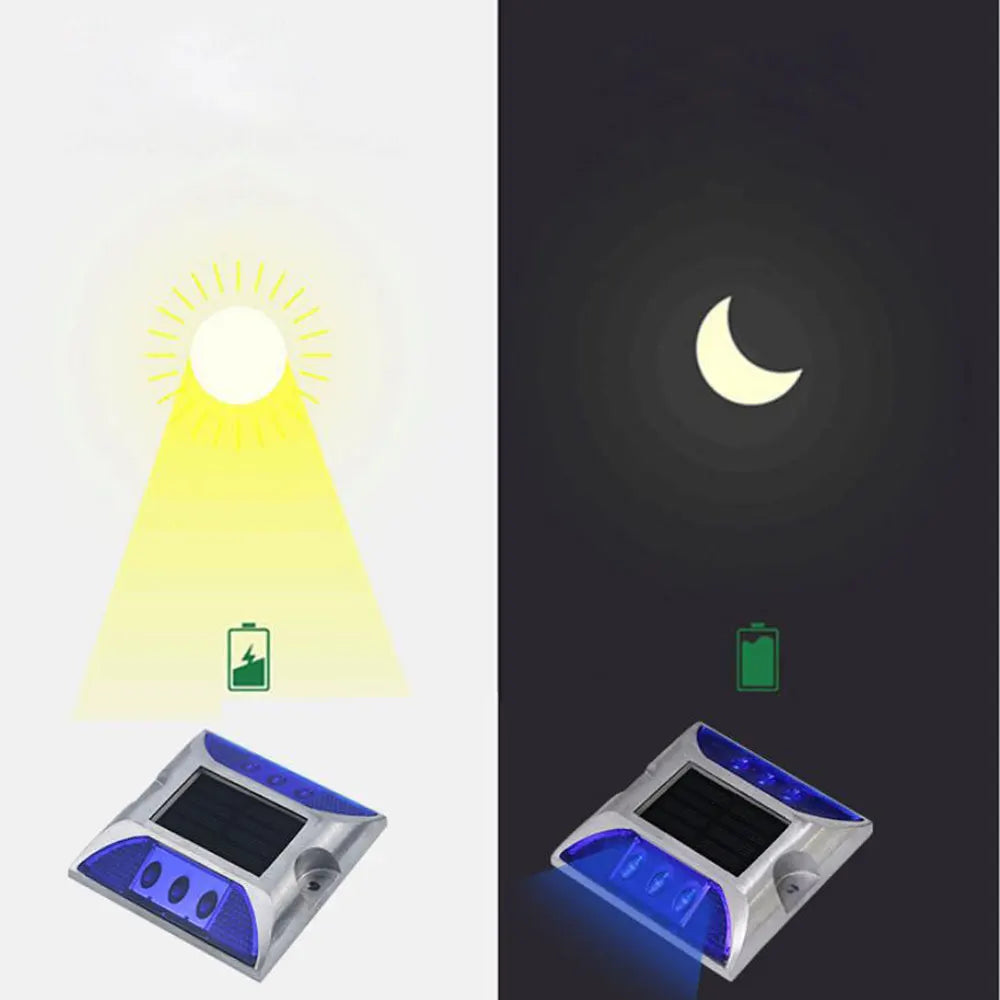 Solar LED Road Stud Light | IP68 Waterproof Aluminum Ground Marker