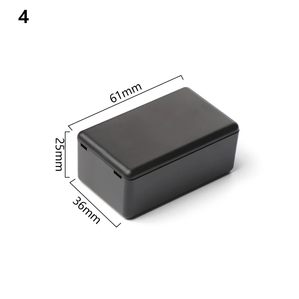 Waterproof ABS Plastic Project Box | Black Electronic Enclosure