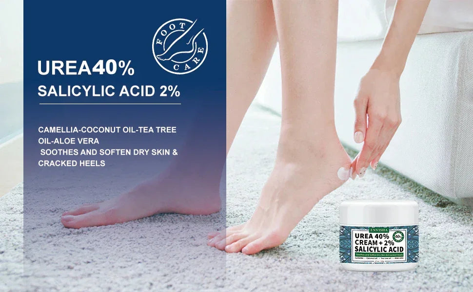 ENVISHA Foot Cream – Urea 40% for Cracked Heels & Dry Skin 120g Foot Cream Peaceful Pleasures Health and Wellness