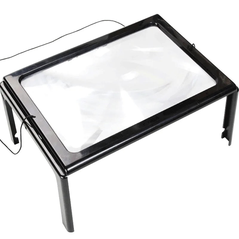 Square Magnifying Glass Desktop Reading Reading Aids for The Elderly Low Vision Fresnel Lens Desktop Amplifier Peaceful Pleasures Health and Wellness